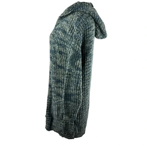 *Flawed Sundance Long Cardigan Sweater Space Dye Duster Hooded Wool Blend Small - Picture 8 of 16